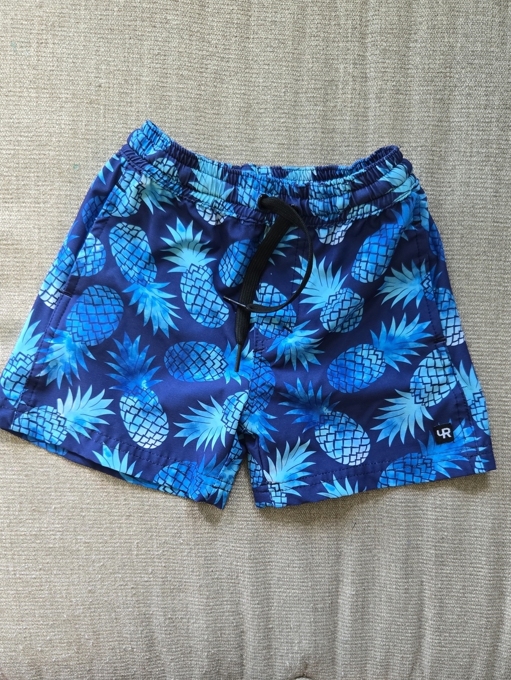 Up & Riding Navy and Blue Pineapple Baby Swim Shorts